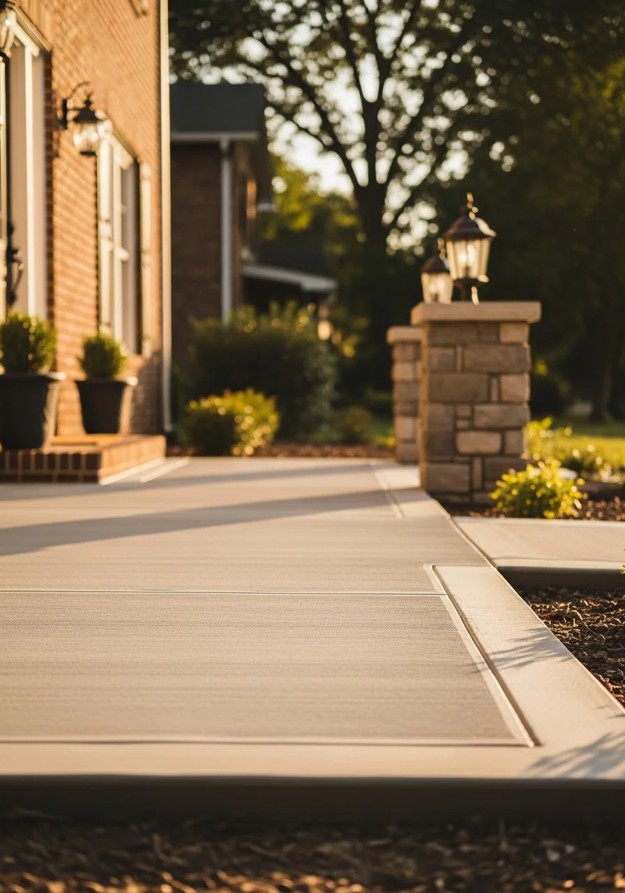 Portrait of a satisfied Knoxville client standing confidently in their home's entryway or on their front porch.