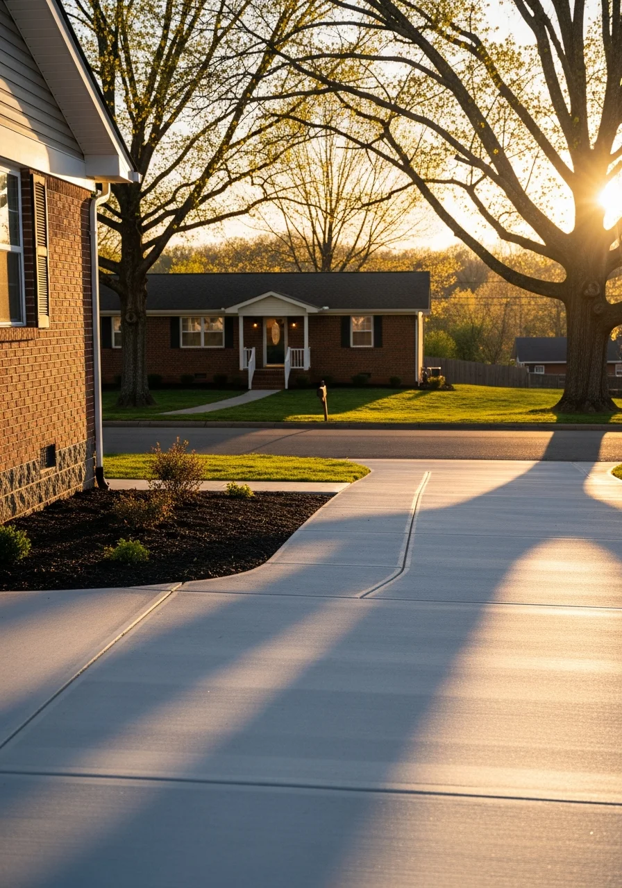 Close-up portrait of a homeowner standing in front of their Loudon residence, smiling with confidence.